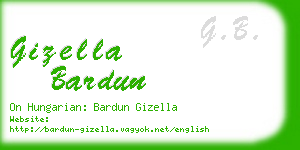 gizella bardun business card